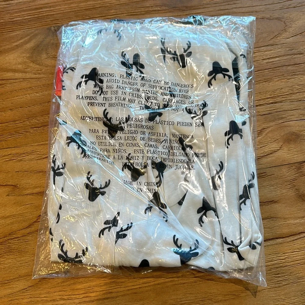 Family PJs Pajamas Baby Infant Toddler Zip Front Footies Matching Deer Print NWT